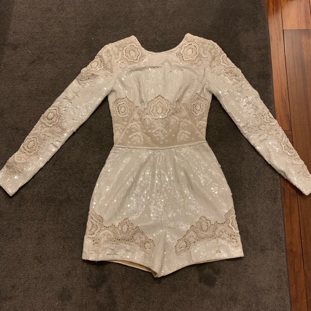 Zuhair Murad Embellished Long Sleeve Romper